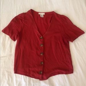 Cropped button up shirt!